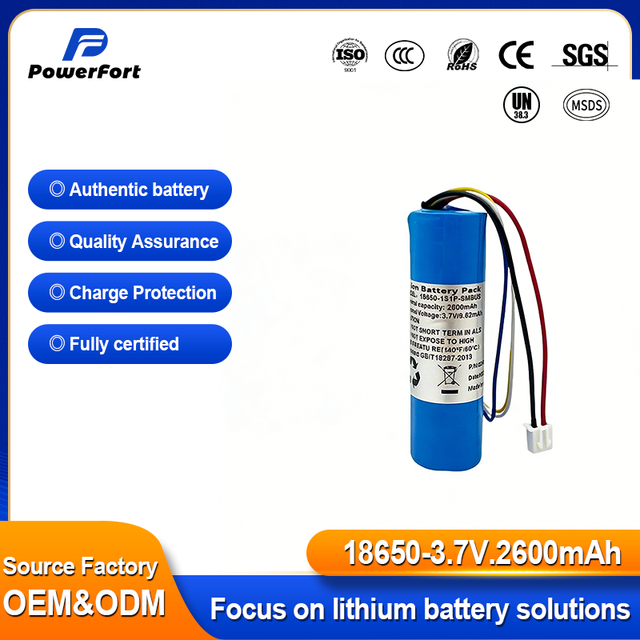18650 2600mAh Lithium Battery Pack BQ40Z50 27541Supports SMBUS Communication Protocol for Precise Power Consumption Monitoring
