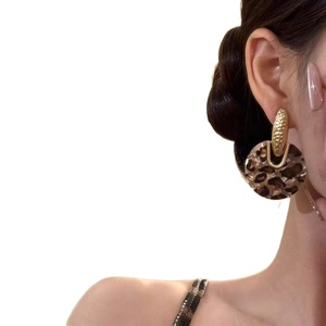 Orecchini a Cerchio in Metallo per Ragazze Cool e Sexy, Motivo Leopardato, Cerchio in Acetato, <span class=keywords><strong>Gioielli</strong></span> Vintage <span class=keywords><strong>di</strong></span> Alta Qualità per Donne - Product Image 5