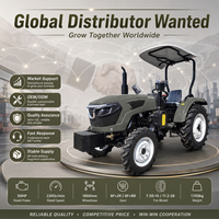 Tracteur agricole certifié CE FULCORE avec cabine optionnelle, performance 4x4 pour le transport rural, tracteur 4 roues motrices