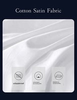 Parure de lit d'hôtel personnalisée en coton, quatre pièces, housse de couette blanche, drap, taie d'oreiller, kit pour lit simple ou double
