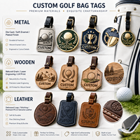 Étiquette de sac de golf en cuir personnalisée vintage gravée sur mesure, avec votre propre logo, pour sac de voyage avec sangle réglable – Vente en gros