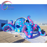 Cabine de DJ gonflable en forme de pieuvre pour festival de musique, accessoires gonflables en forme de pieuvre
