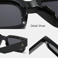 Lunettes de soleil carrées vintage de marque classique pour hommes et femmes, tendance mode, anti-UV, monture épaisse, petites lunettes rétro, protection UV400, en promotion