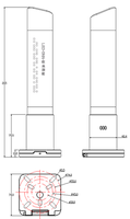 Lampu Peringatan 3 Warna ONN dengan Bodi Akrilik dan Alas Paduan Aluminium M4Y Menara Lampu Sinyal RYGB LOGO Dapat Disesuaikan