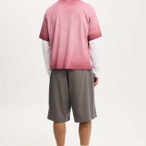 Pantalones Cortos Holgados Personalizados con Rayas, Largos hasta la Rodilla, Estilo Urbano, para Hombre, Verano - Product Image 3