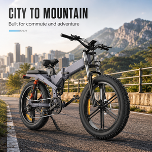Motocicleta Eléctrica <span class=keywords><strong>ENGWE</strong></span> <span class=keywords><strong>X26</strong></span> en Stock en EE. UU., Alta Calidad, 48V, Neumático Grueso de 26 Pulgadas, Batería de Litio de 48V para Conducción Todoterreno - Product Image 1