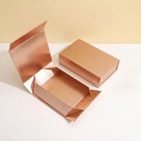 Nouvelle conception de boîte pliante magnétique en papier noir, emballage de luxe, boîte cadeau rigide en carton pliable