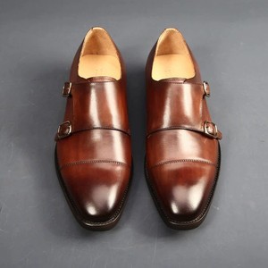 Chaussures pour hommes formelles de style britannique, fabriquées par Mengke, bout carré, cuir véritable, <span class=keywords><strong>boucle</strong></span> à lanière, respirantes, antidérapantes - Product Image 4
