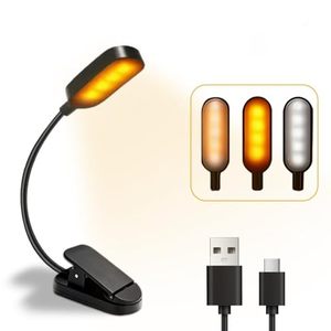 ไฟอ่านหนังสือแบบหนีบ LED ชาร์จไฟผ่าน USB ได้ ใช้แบตเตอรี่ ป้องกันสายตา เหมาะสำหรับห้องนอน - Product Image 1
