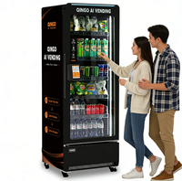 Máquina Expendedora Qingo para Bebidas Embotelladas y Aperitivos, Función SDK, Desinfección con Luz UV, Capacidad para 495 Botellas, Pago con Monedas/Código QR