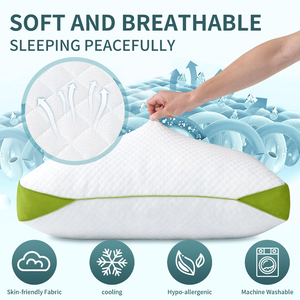 OEM Luxury Cooling <strong>Pillow</strong> for Hotel &amp; Home, Adjustable Shredded <strong>Memory</strong> <strong>Foam</strong> Fill, Medium Firm Support, <strong>King</strong> Queen <strong>Size</strong> - Product Image 6