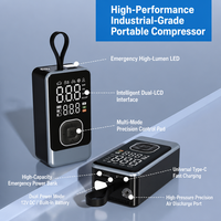 Gonfleur de pneus portable 150 PSI, pompe à air pour voiture avec batterie 4000 mAh, moniteur de pression numérique, arrêt automatique pour véhicules