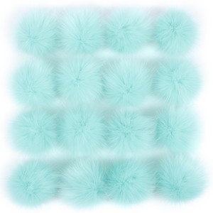Bellissimo Creatore di Pom Gatto Bianco e Viola colorato di Cheerleading per bambini Faux fox pelliccia pompon frangia per Creatore di artigianato portachiavi
