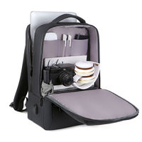 Tas Ransel Laptop Minimalis Anti Air dengan Port Pengisian Daya USB, Kapasitas Besar, Multi-Lapisan, untuk Bisnis dan Perjalanan