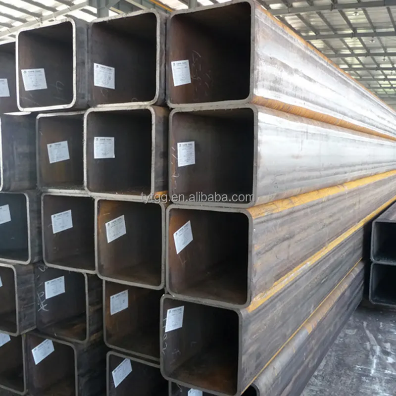 China Lieferant geschweißte ERW Metallrohr schwarz ms quadratische/rechteckige Stahlrohre mit hoher Qualität