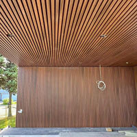Panneau de bardage extérieur en WPC résistant au feu et imperméable à l'eau, texture bois naturel, pour l'architecture moderne