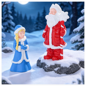 Statuetta 3D in Resina di Babbo Natale e Principessa, Decorazione Natalizia da Appendere, Tema Amore, Miniatura Dipinta a Mano, Souvenir Invernale - Product Image 1