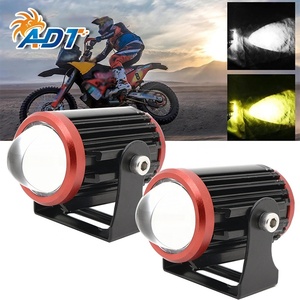 2 Pcs Phares antibrouillard LED bicolores MINI pour voiture, projecteur, feux de travail, feux auxiliaires pour voiture et moto, faisceau haut et bas - Product Image 2