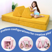 Canapé de jeu modulaire et pliable pour enfants, en mousse sensorielle, équipement de jeu intérieur, mobilier de construction de fort pour enfants