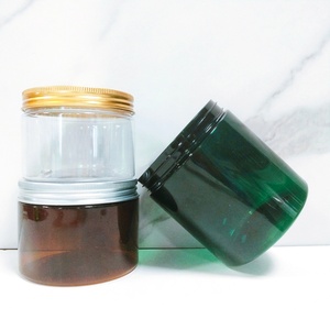 Custom Round Black PET <b>Plastic</b> <b>Jars</b> with Lids for Cosmetic & Skin Care Food Storage 8 oz Travel Containers - Product Image 6