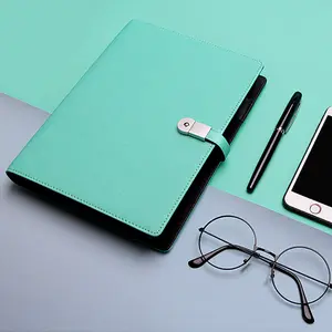 Notebook Met Power Bank En Rekenmachine Snel Opladen Notebook Organizer Met Mobiele Houder Qi Lader