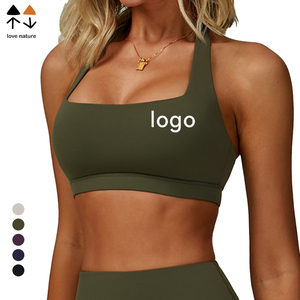 Amour Nâtre femmes haute intensité haut de gymnastique licou cou soutien-gorge de sport Compression serrée dos creux vêtements de Yoga pour la course Fitness - Product Image 1