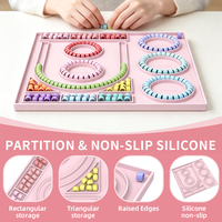 Tapis de conception de perles en silicone pour la création de bracelets et colliers DIY, plateaux de fabrication de bracelets