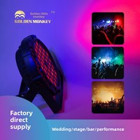Projecteurs PAR LED ultra-minces 18/36 unités, pleine couleur, télécommande, contrôle sonore, effets de projection ciel étoilé Aurora, vente en gros