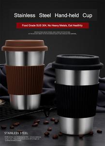 2020 estilo taza de acero inoxidable Oficina cerveza jugo de otoño-prueba tazas con tapa - Product Image 4
