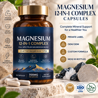 Vente directe d'usine Amazon, capsules de magnésium naturel à 120 composants, améliorent la mémoire et le sommeil, 2 capsules par dose, pour adultes
