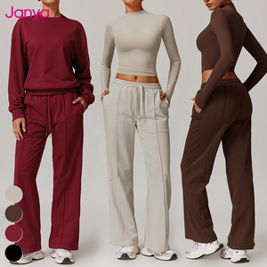 Nuovo abbigliamento sportivo per il Fitness da <span class=keywords><strong>donna</strong></span>, <span class=keywords><strong>pantaloni</strong></span> sportivi a <span class=keywords><strong>vita</strong></span> alta, larghi e dritti <span class=keywords><strong>con</strong></span> coulisse elasticizzati, <span class=keywords><strong>pantaloni</strong></span> della tuta - Product Image 6