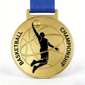 Medallas Deportivas <span class=keywords><strong>de</strong></span> Baloncesto JINZUN con Logotipo Personalizado, Nuevo Estilo, Metálicas, Bañadas en Oro, Medalla Conmemorativa para el Mejor Tirador, Regalos - Product Image 6