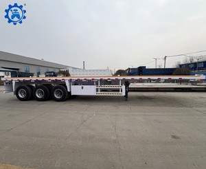 รถพ่วงพื้นเรียบสำหรับขนส่งตู้คอนเทนเนอร์ขนาด 40 ฟุต 3 เพลา ขายตรงจากโรงงาน - Product Image 6
