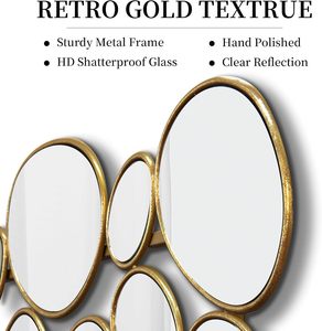 Factory Outlet Luxury <strong>Pebble</strong> Design Decorative <strong>Mirror</strong> with Aluminum Frame 5mm Thickness Hard Design Deformation - Product Image 4
