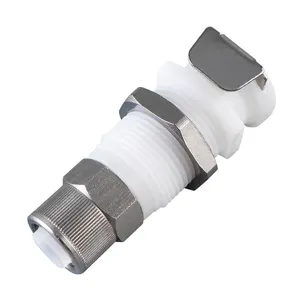 Conector de fluido de plástico PTF de 3/8 pulgadas de fabricación de fábrica