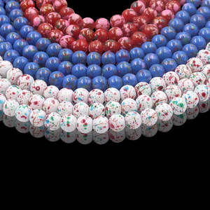 卸売6mm丸型<span class=keywords><strong>Cloisonne</strong></span>ガラスビーズ混合色模造真珠素材ジュエリー作り用ランプワークアクセサリー - Product Image 3