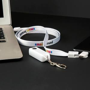 كابل شحن USB متعدد الوظائف 4 في 1 مع شعار مخصص، يشمل مايكرو USB وType C وLightning، مع حبل تعليق - Product Image 3