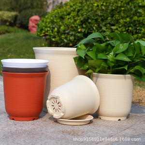 Pot de <span class=keywords><strong>fleurs</strong></span> en résine imitation céramique, durable et simple, pour usage domestique, grand plateau pour plantes vertes et roses, vente en gros d'usine - Product Image 3