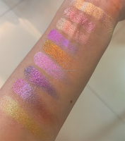 Duochrome Caméléon 9 couleurs cosmétiques maquillage végétalien multichrome ombre à paupières palette label privé paillettes caméléon mini fard à paupières