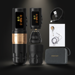 Pluma Inalámbrica Profesional <span class=keywords><strong>Ambition</strong></span> para Tatuar de Cartucho Rotativa con Doble Batería y Doble Rodamiento, Carrera de 3.5 y 3.4mm - Product Image 2