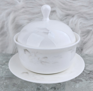 Service de table en porcelaine fine de style chinois, motif paysager, pour la maison et l'hôtellerie, idéal pour les banquets de mariage, résistant au lave-vaisselle et durable - Product Image 6