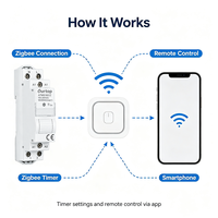 Minuteur Zigbee OURTOP, télécommande intelligente, fonction de minuterie programmable et de commutation aléatoire