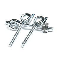 Personnalisé toutes les tailles m6 m8 m10 SS304 SS316 acier zingué bois crochet vis queue de cochon boulon à oeil