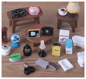 Casa <span class=keywords><strong>de</strong></span> muñecas Miniaturas Muebles Venta al por mayor Teléfono TV Radio Ventilador Lámpara Olla arrocera Dispensador <span class=keywords><strong>de</strong></span> agua Bañera Inodoro <span class=keywords><strong>Lavadora</strong></span> - Product Image 3