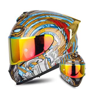 Nouveau <span class=keywords><strong>casque</strong></span> de <span class=keywords><strong>moto</strong></span> élégant, double visière panoramique, unisexe, <span class=keywords><strong>casque</strong></span> de sécurité pour toutes les saisons - Product Image 1