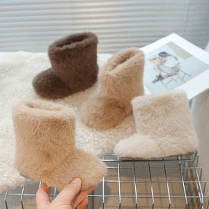 Bottes d'hiver confortables et antidérapantes pour enfants, garçons et filles, en fausse fourrure, haute qualité - Product Image 2