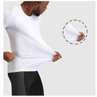 Impresión de alta calidad para hombre gráfico 95 algodón 5 Spandex camisetas de compresión elastano estiramiento transpirable gimnasio Camiseta de manga corta
