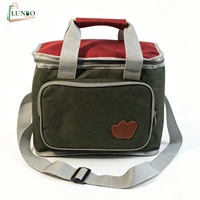 Sac isotherme pliable réutilisable en tissu Oxford, avec poche avant et bandoulière réglable, idéal pour les pique-niques et le camping en extérieur