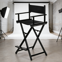 Chaise de directeur de salon moderne avec cadre métallique, chaise de maquillage professionnelle de haute qualité, pliable, portable, pour usage extérieur, loisirs et plage