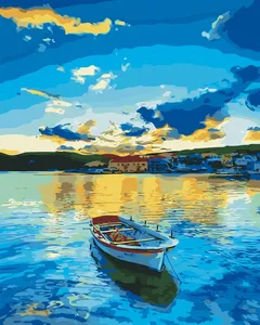 Paysage de plage Diy Art Set 40x50cm Peinture de paysage par numéros Toile pré-dessinée à peindre pour adultes - Product Image 2